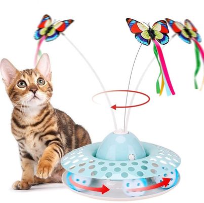 İnteraktif Kedi Otomatik Teaser ve Egzersiz Aleti Dönen Kelebekli Yavru Kedi Oyuncakları