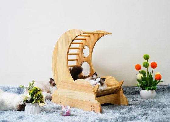 Hallupets Kedi Scratcher Evi Pet Kınamak Kedi Ahşap Yatak Ağaç Ev