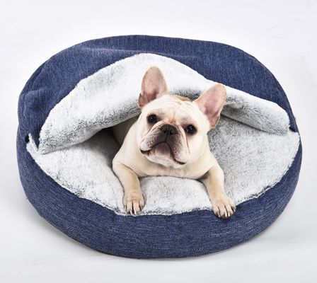 Anti Anksiyete Köpek Yatağı Premium Peluş Yuva Snuggler Yıkanabilir Kaymaz Alt Pet Sakinleştirici Yatak