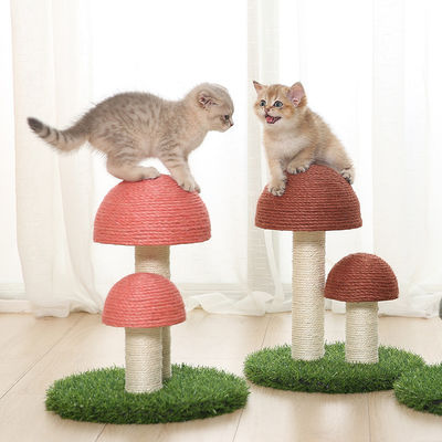 Keten Mantarları Sisal Kedi Ağacı Kule Kedi Scratch Post Board S 36*30cm