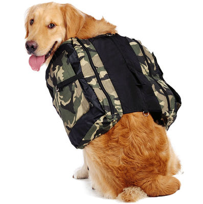 Ayarlanabilir Camo Köpek Kendinden Sırt Çantası Koşum Çantası Büyük Köpek Için Avcılık Köpek Sırt Çantası