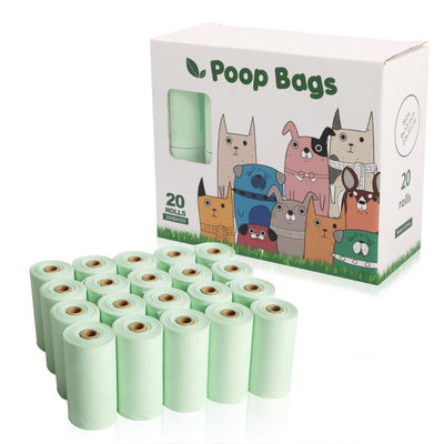 BSCI Mısır Nişastası Köpek Poop Torbaları 100% Kompostlanabilir Biyobozunur Poop Torbaları