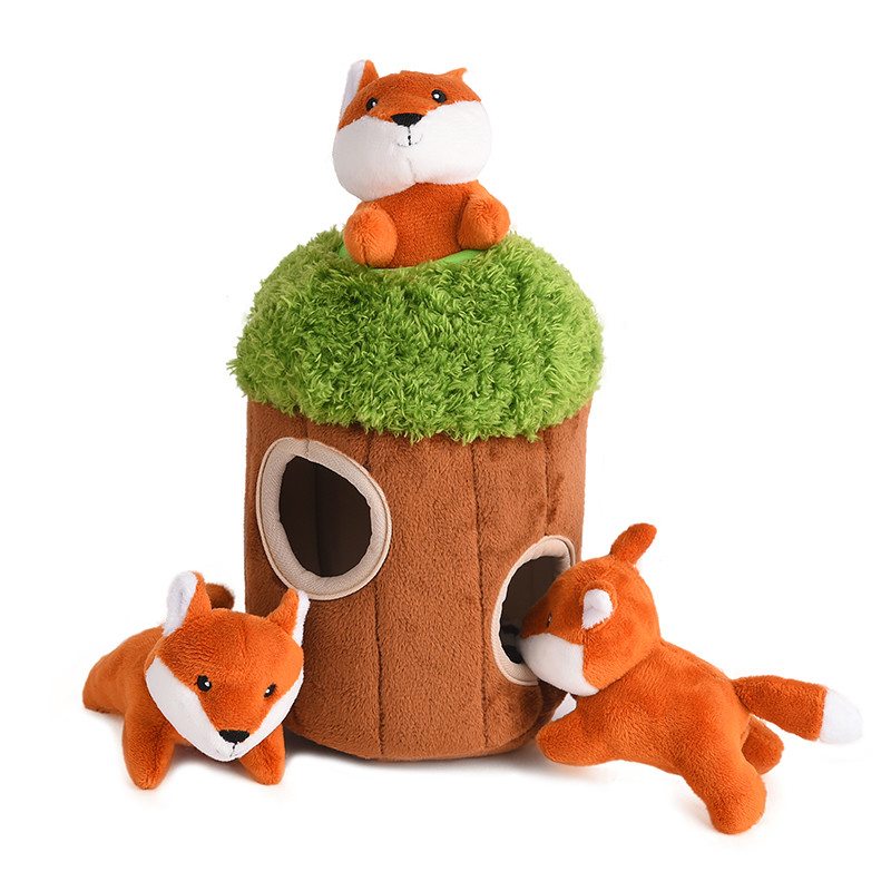 Yeni Tasarım Pet Puzzle Squeaky Yumuşak Peluş Chew Saklambaç Köpek Oyuncak Seti