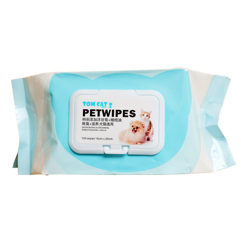 Pet Bakım Araçları 100pcs Hipoalerjenik Pet Islak Doku Köpek İçin Gözyaşı Temizleme