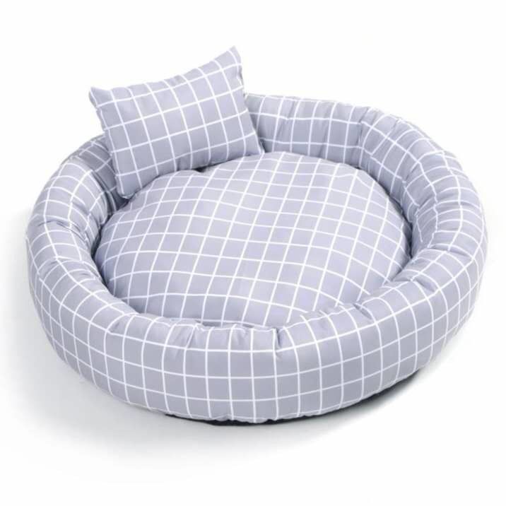 Yastık ile Toptan Yuvarlak Yumuşak Sıcak Pet Yatak Donut Cuddler Kediler Köpekler Yatak Kaymaz alt ile Pet yatak lüks