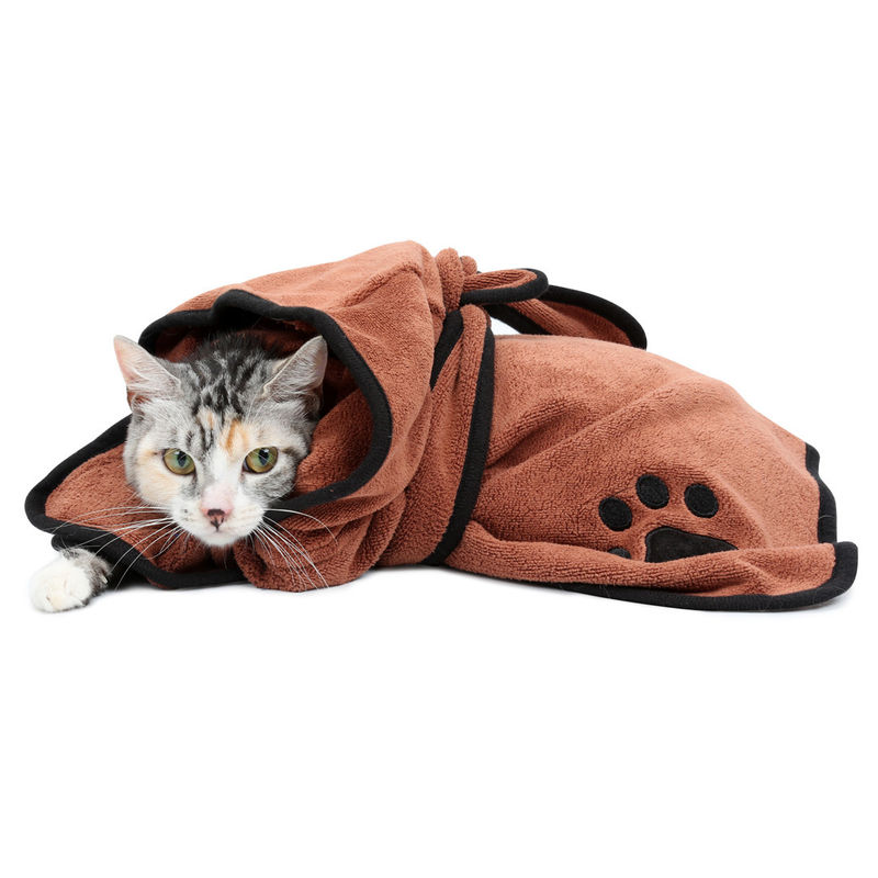 Bibulous Pet Bakım Araçları Yumuşak Emici Mikrofiber Hızlı Kuruyan Köpek Havluları