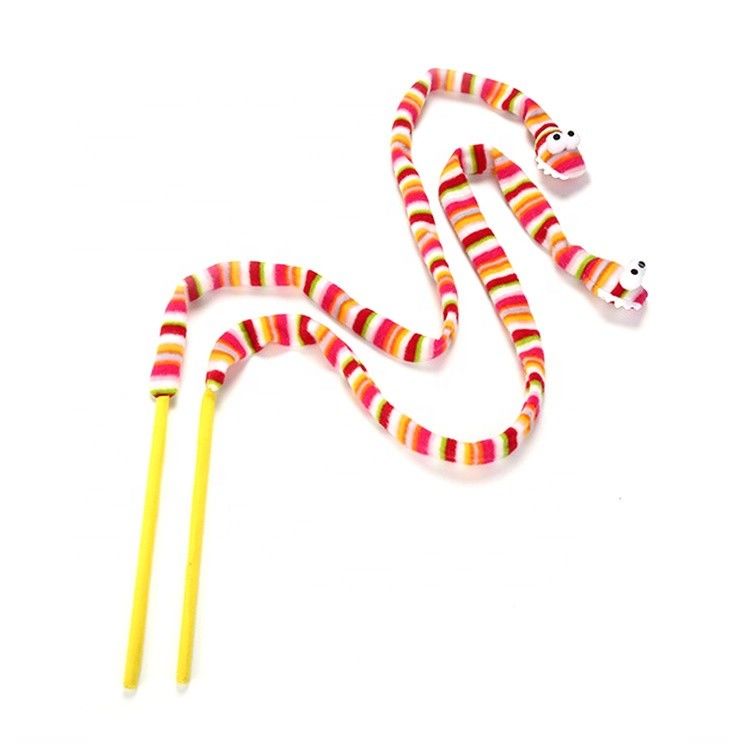 Vokal Pembe Yılan Kedi Pet Oyuncaklar Kedi Tüyü Teaser Değnek 113cm