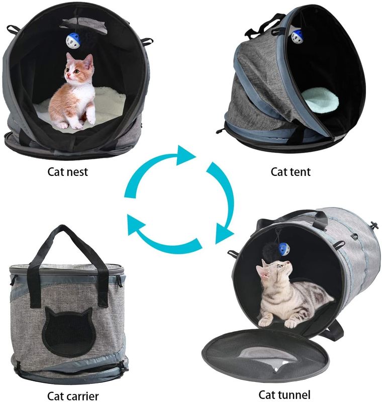 Polar Mat ile 3'ü 1 Arada Kedi Çanta Taşıyıcı Sırt Çantası
