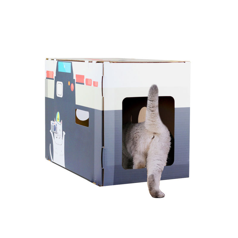 Kedi Evi Scratcher Retro Kamera Şekli Scratch Pad ile Kedi Salonu Oluklu Mukavva Mağara Yatak Scratcher