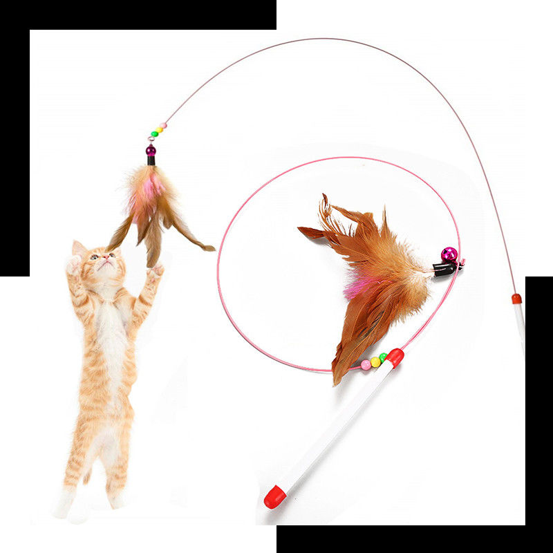 Halupetler Kedi Evcil Hayvan Oyuncakları Kedi Tüy Teaser Değnek