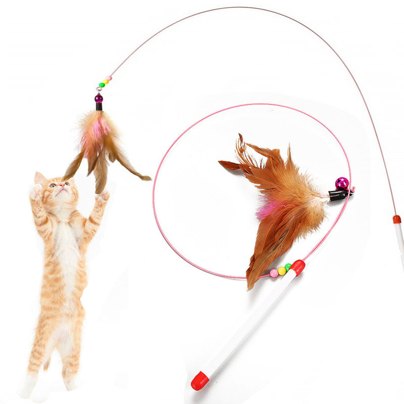 Halupetler Kedi Evcil Hayvan Oyuncakları Kedi Tüy Teaser Değnek