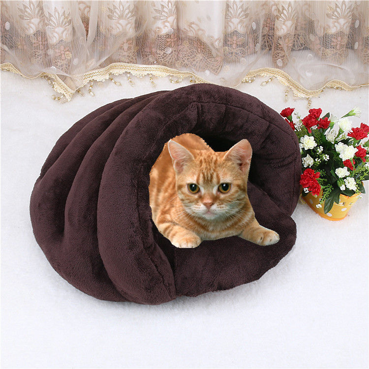 Moda Kedi Yuvası Sıcak Kedi Evi İçin Rahat Pet Yatak Tüneli Yumuşak Kedi Mağarası Yatak