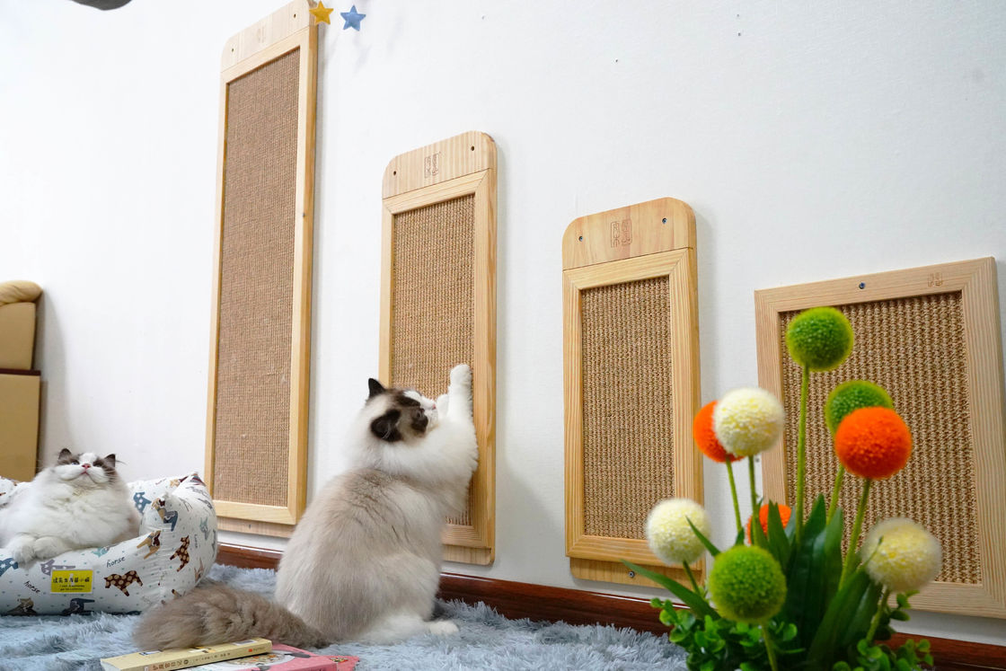 Dayanıklı Sisal Duvar Tipi Kedi Scratcher Direği Zemin 40*30cm 30*76cm 40*120cm