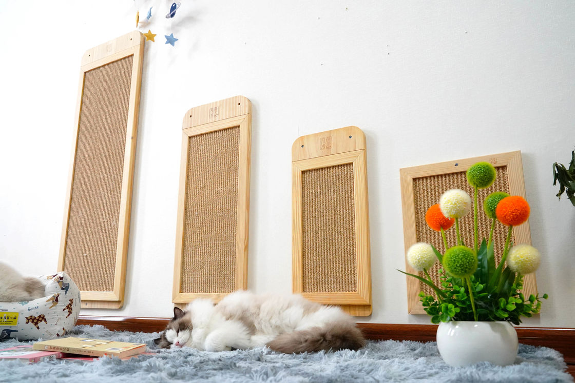 Dayanıklı Sisal Duvar Tipi Kedi Scratcher Direği Zemin 40*30cm 30*76cm 40*120cm