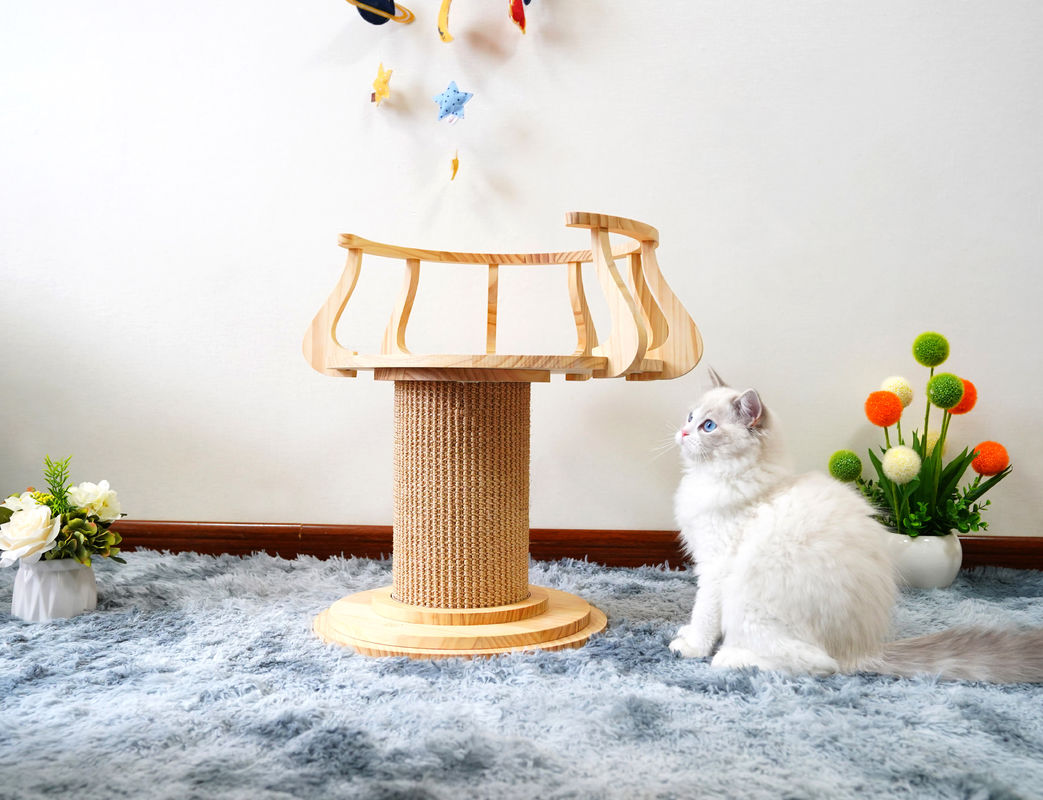 Çevre Dostu Ahşap Tırmanma Kedi Tırmanma Ağacı Kule Kedi Fotoğraf Masası L Boyut 72cm M 62cm
