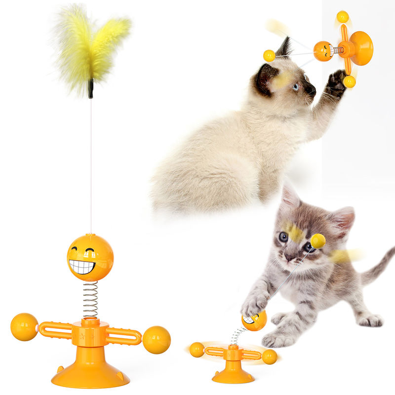 Gıda Sınıfı Kedi Evcil Hayvan Oyuncakları TPR Kedi Bahar Oyuncakları Kitty İnteraktif Top