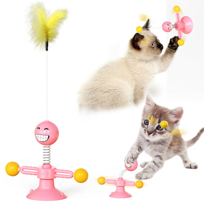 Gıda Sınıfı Kedi Evcil Hayvan Oyuncakları TPR Kedi Bahar Oyuncakları Kitty İnteraktif Top