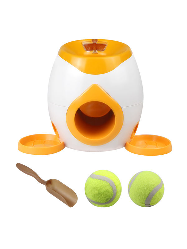Pet Treat Dispenser Çift Delik Tenis Fırlatma Gıda Ödül Makinesi 900g
