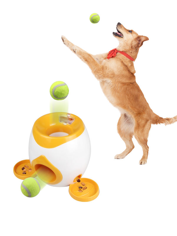 Pet Treat Dispenser Çift Delik Tenis Fırlatma Gıda Ödül Makinesi 900g