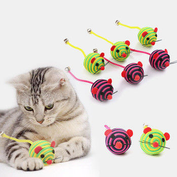 Naylon Dize Halat Çan Kedi Pet Oyuncaklar Fareler Catch Cat Mouse Oyuncak Ile