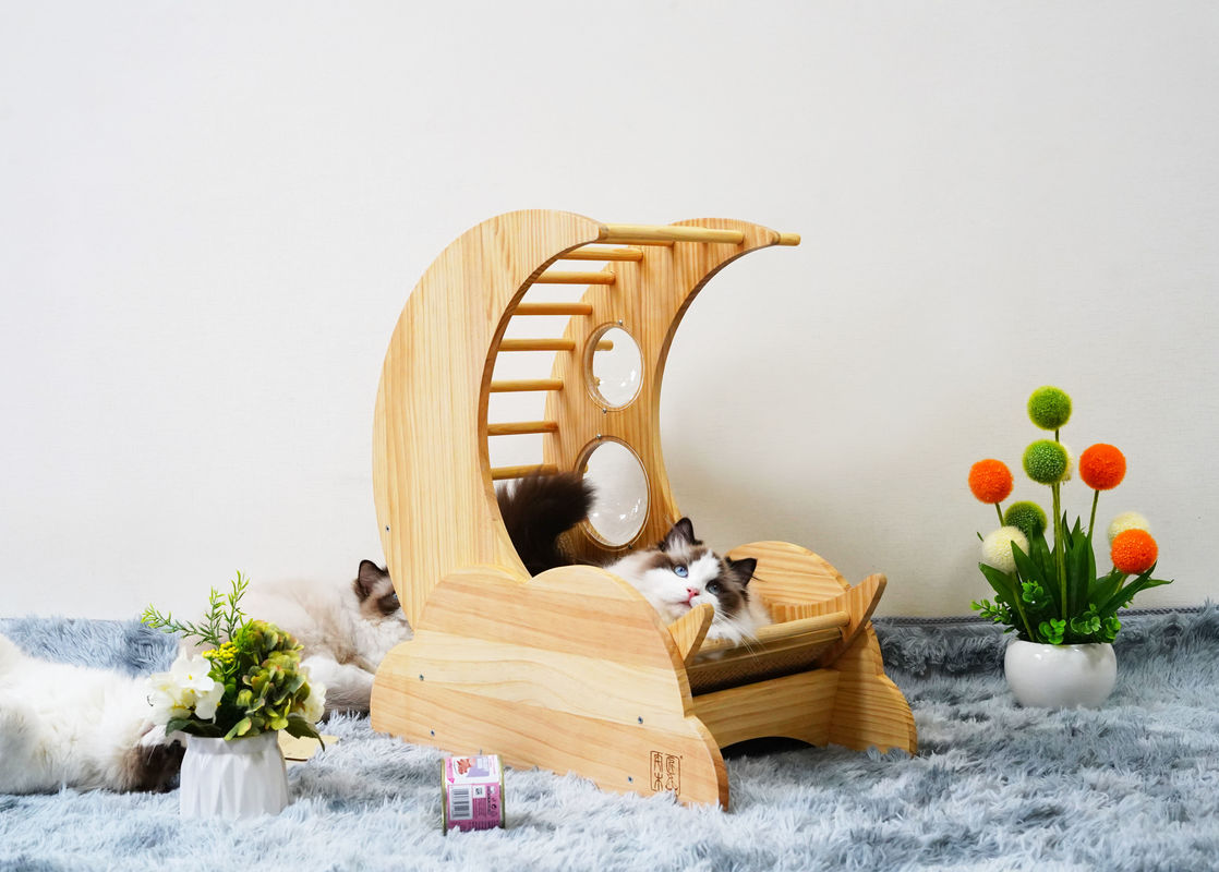 Hallupets Kedi Scratcher Evi Pet Kınamak Kedi Ahşap Yatak Ağaç Ev