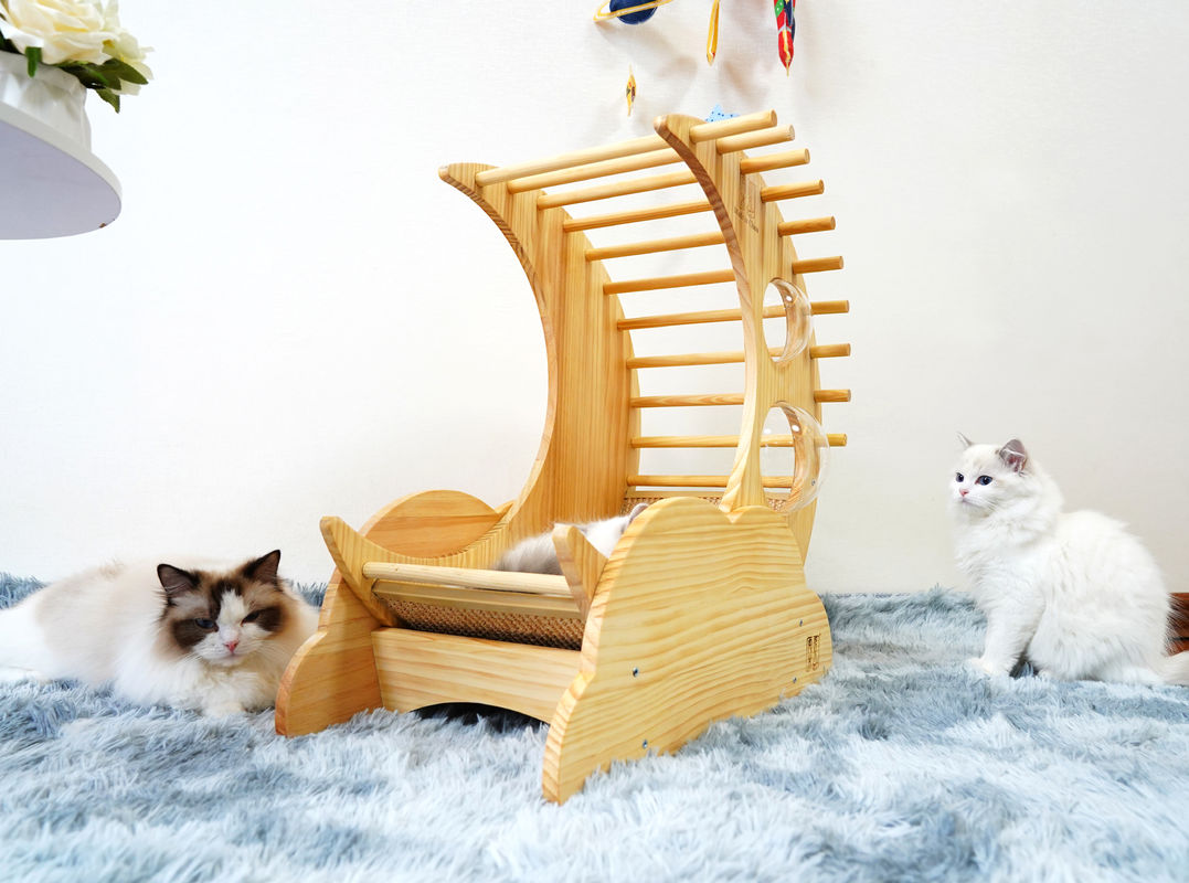Hallupets Kedi Scratcher Evi Pet Kınamak Kedi Ahşap Yatak Ağaç Ev
