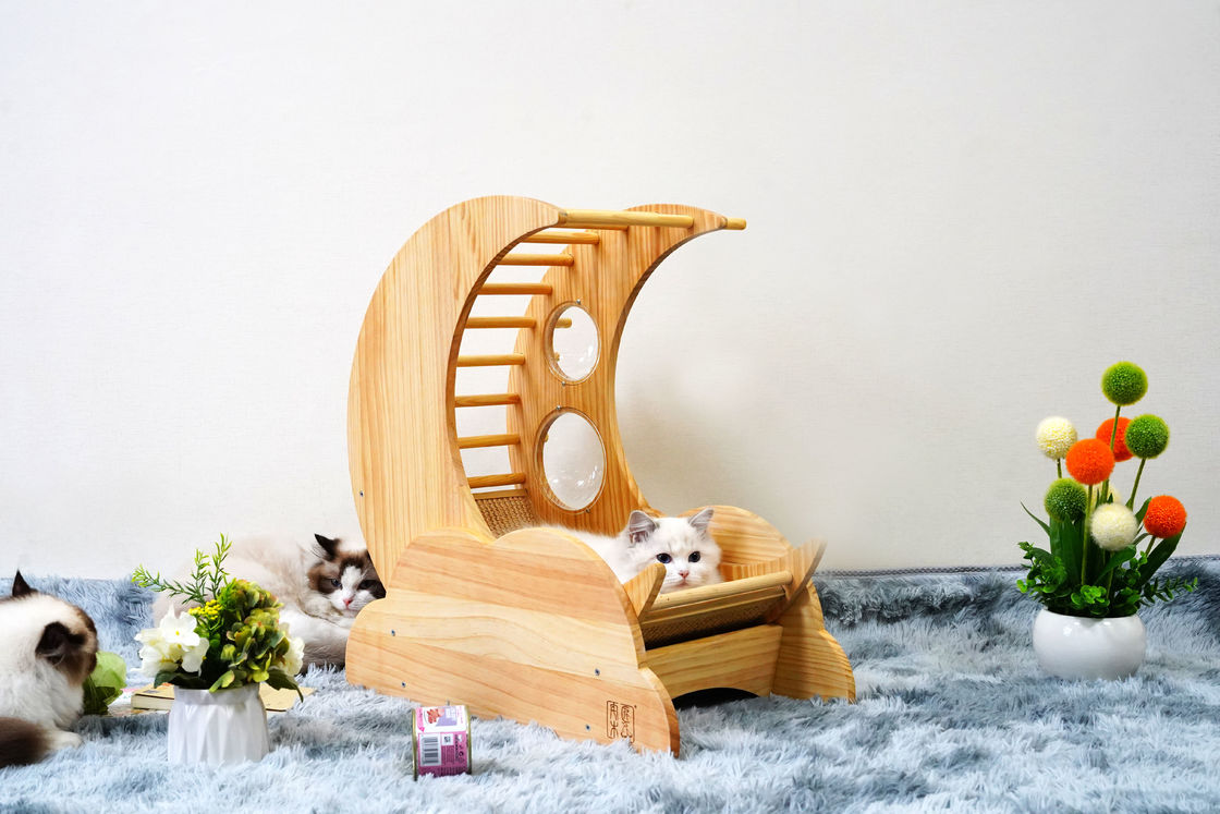Hallupets Kedi Scratcher Evi Pet Kınamak Kedi Ahşap Yatak Ağaç Ev