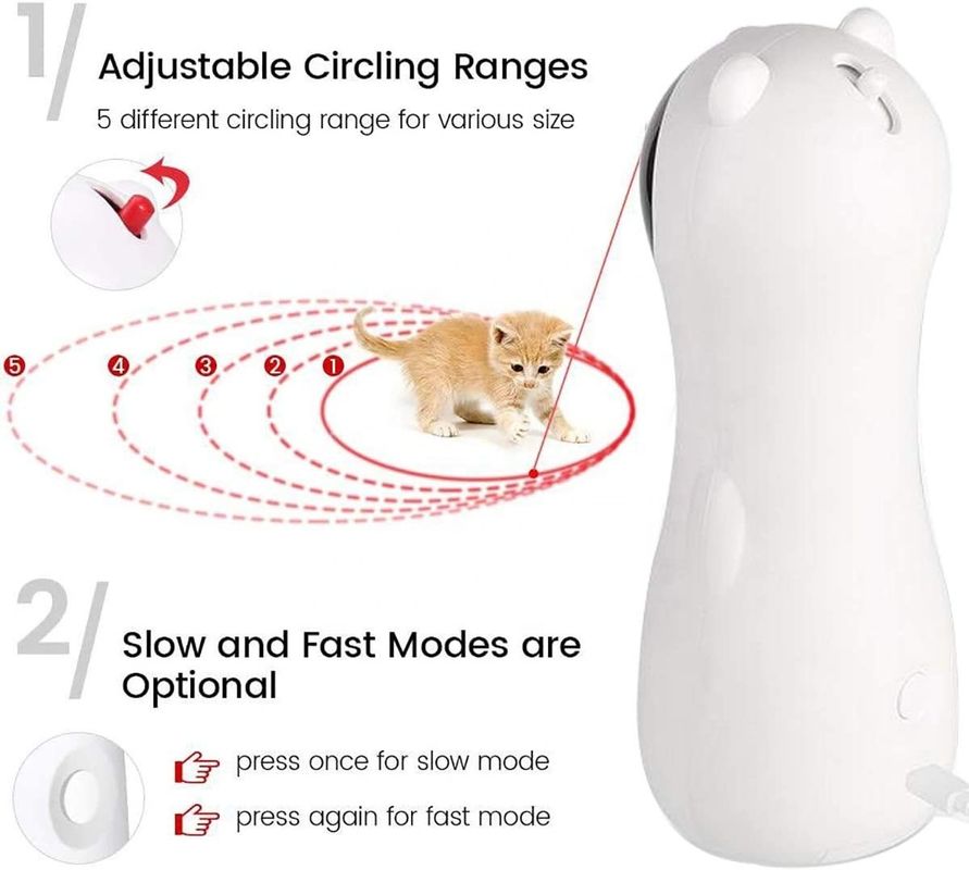 Kitten USB Şarj Otomatik Lazer Pointer Kedi Oyuncak için Etkileşimli Otomatik Kedi Lazer Oyuncak
