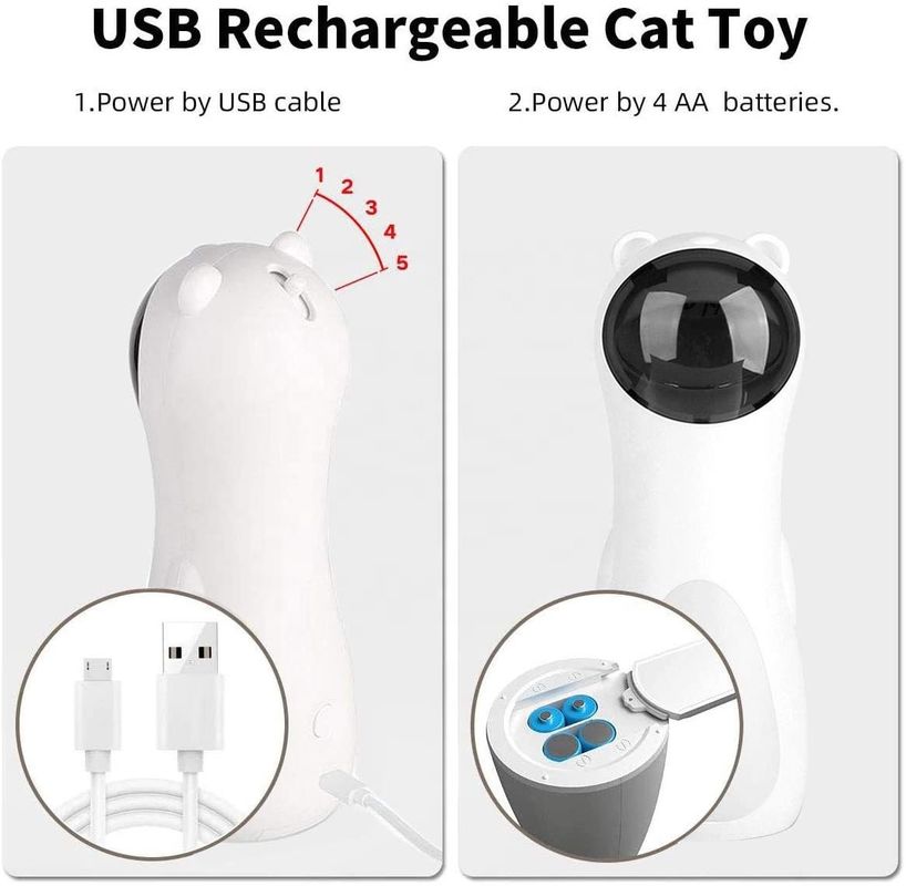 Kitten USB Şarj Otomatik Lazer Pointer Kedi Oyuncak için Etkileşimli Otomatik Kedi Lazer Oyuncak
