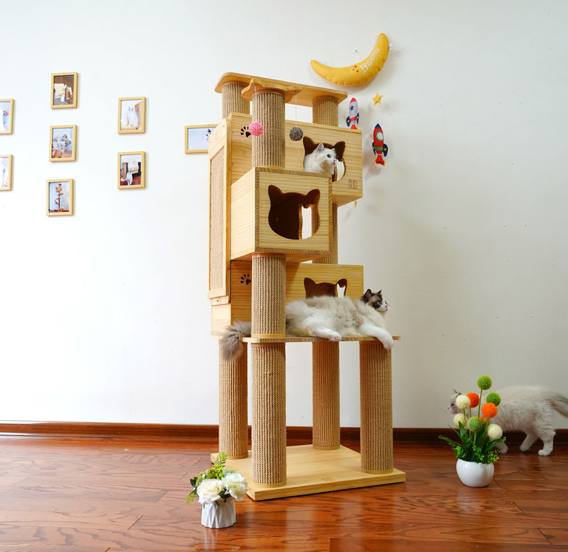 Güvenlik Deluxe Kedi Tırmanma Ağacı Kulesi