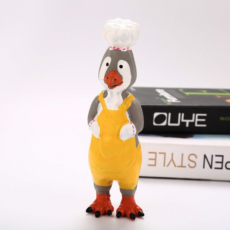Gıcırtılı Lateks Tavuk İnteraktif Kauçuk Köpek Çiğneme Oyuncakları 70g 24X6X6 Cm