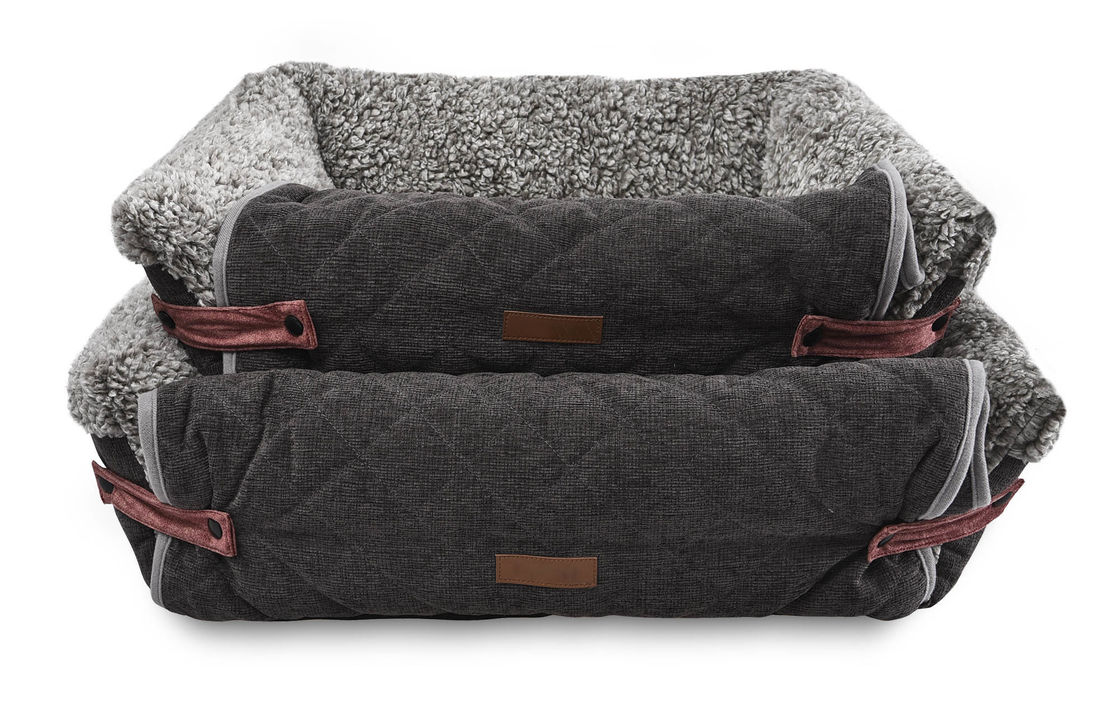 Flip Cover Rahat Pet Yatak Çıkarılabilir Mat ile Ayrılabilir Gri Köpek Kanepe Yastığı