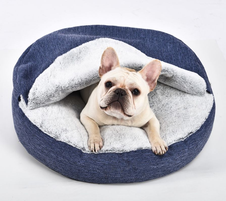 Anti Anksiyete Köpek Yatağı Premium Peluş Yuva Snuggler Yıkanabilir Kaymaz Alt Pet Sakinleştirici Yatak