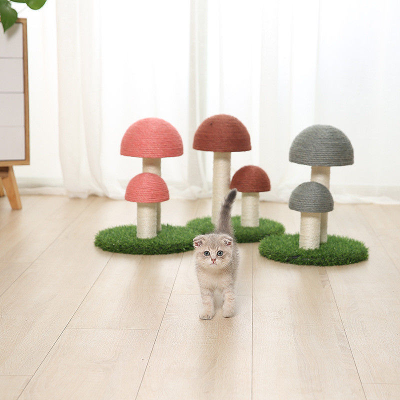 Keten Mantarları Sisal Kedi Ağacı Kule Kedi Scratch Post Board S 36*30cm