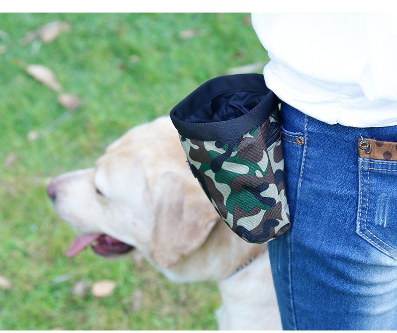 Su geçirmez Bel Çantası Camo Pet Outdoor Aksesuarları Eğitim Köpek Aperatifler Çanta