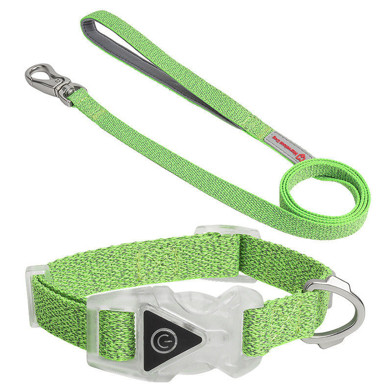 Led Köpek Pet Tasmalar Tasma Seti Ayarlanabilir Dekoratif Naylon Halat Köpek Tasma Yansıtıcı Köpek Tasma