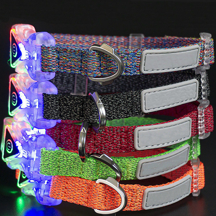 Led Köpek Pet Tasmalar Tasma Seti Ayarlanabilir Dekoratif Naylon Halat Köpek Tasma Yansıtıcı Köpek Tasma