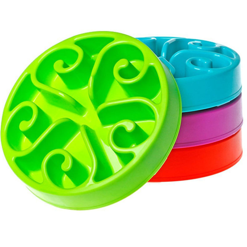 Kaymaz Pet Yavaş Besleyici Kaseler Kediler Köpekler için 20.5 * 3.5cm