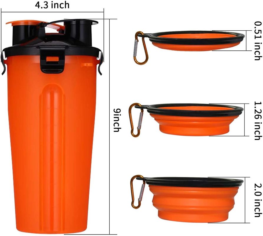 2 Katlanabilir Köpek Seyahat Suluk Şişesi Açık Hava İçin Taşınabilir Pet Su Şişesi 12oz