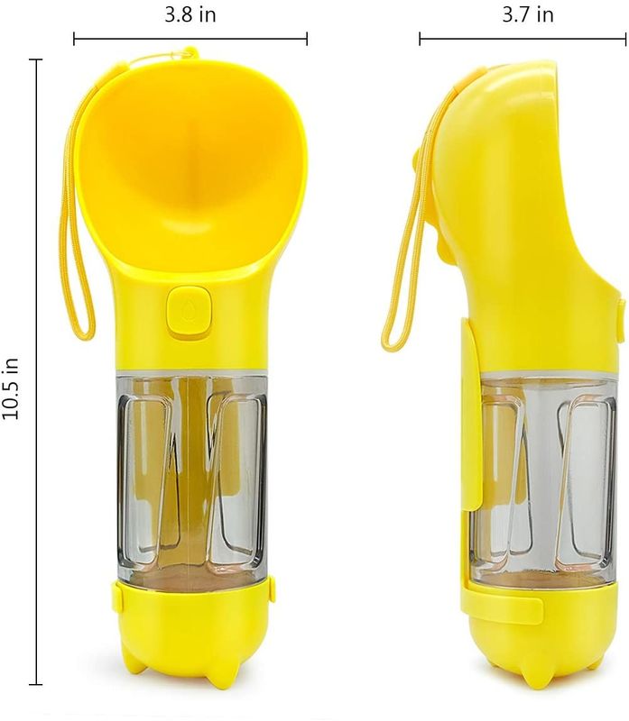 Taşınabilir Köpek İçme Şişesi 300ML Atık Torbası Tutacağı