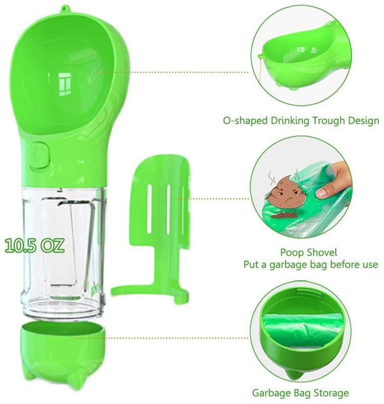 Plastik Outdoor Köpekler Seyahat Su Şişesi 300ML