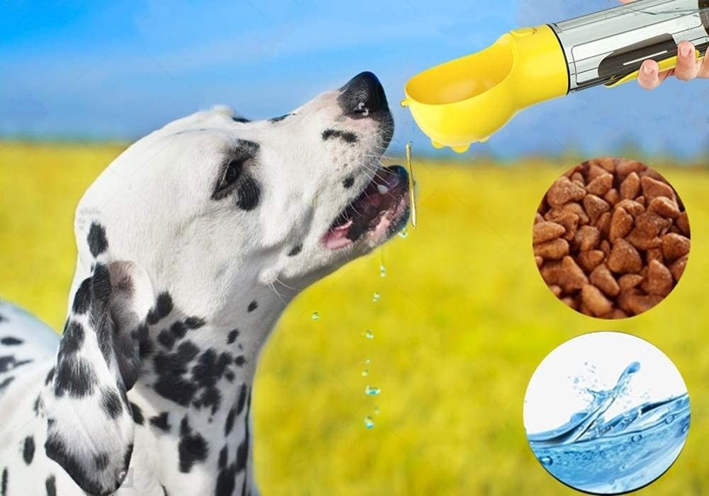 Çok İşlevli 4'ü 1 Arada Taşınabilir Köpek Su Şişesi 300ML Yürüyüş ve Seyahat İçin