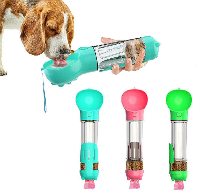 Hallupets Taşınabilir Köpek Su Şişesi Sızdırmazlık 4'ü 1 Arada İçme ve Yeme Combo Bardak
