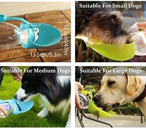 Hallupets Silikon Köpek Su Şişesi Sızdırmaz Taşınabilir 2'si 1 Arada Köpek Şişesi