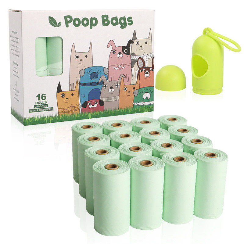 Doggie İçin Dağıtıcılı Sızdırmaz Biyobozunur Köpek Atık Torbaları