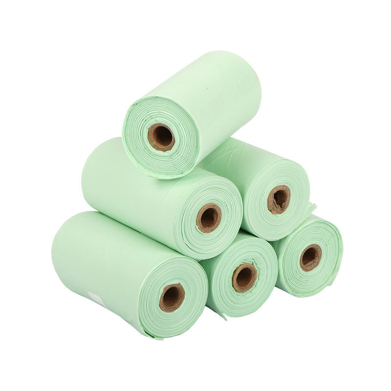 Dağıtıcı ile% 100 Kompostlanabilir Plastik Ücretsiz Biyobozunur Köpek Poop Torbaları