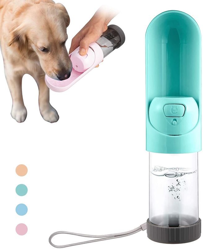 Açık Yürüyüş İçin Katlanabilir Taşınabilir Pet Köpek Su Şişesi