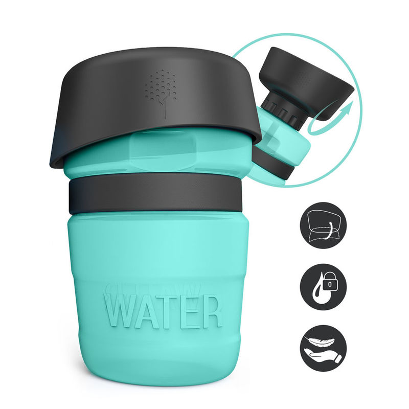520ml HDPE Silikon Pet Su Şişesi Sızdırmaz Köpek Su Şişesi