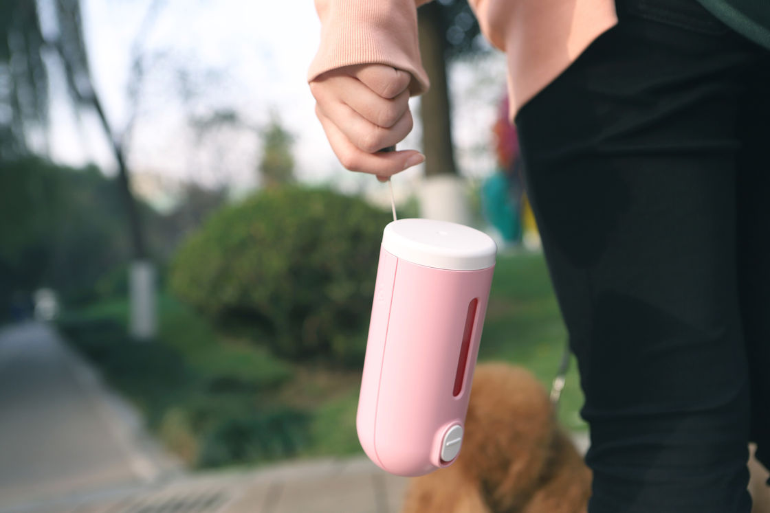 Pembe Katlanabilir Köpek Su Şişesi Dispenseri Küçük Köpek Mini Taşınabilir pet Su Isıtıcısı