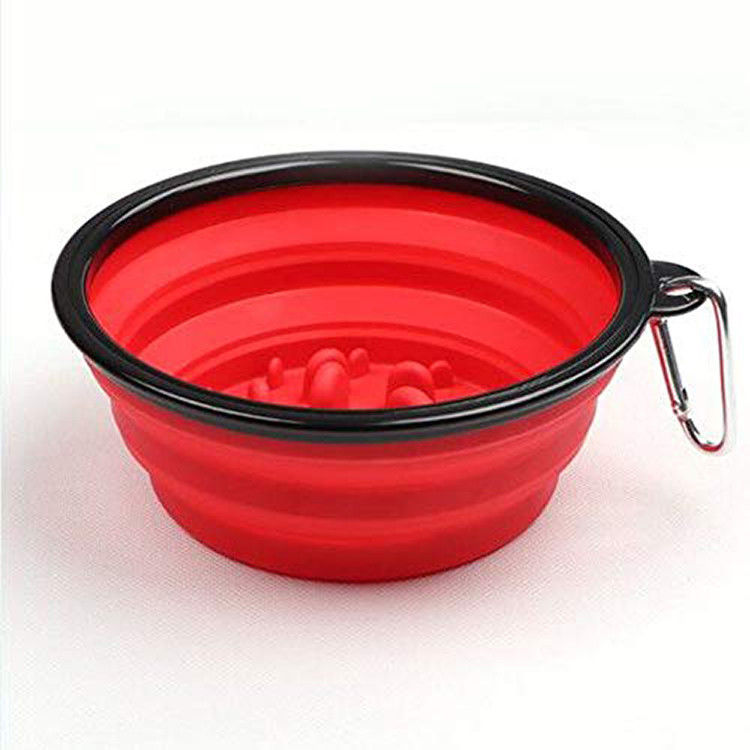 Etkileşimli Yavaş Besleyici Güvenlik Katlanabilir Köpek Katlanabilir Kase 13*9*5.5cm